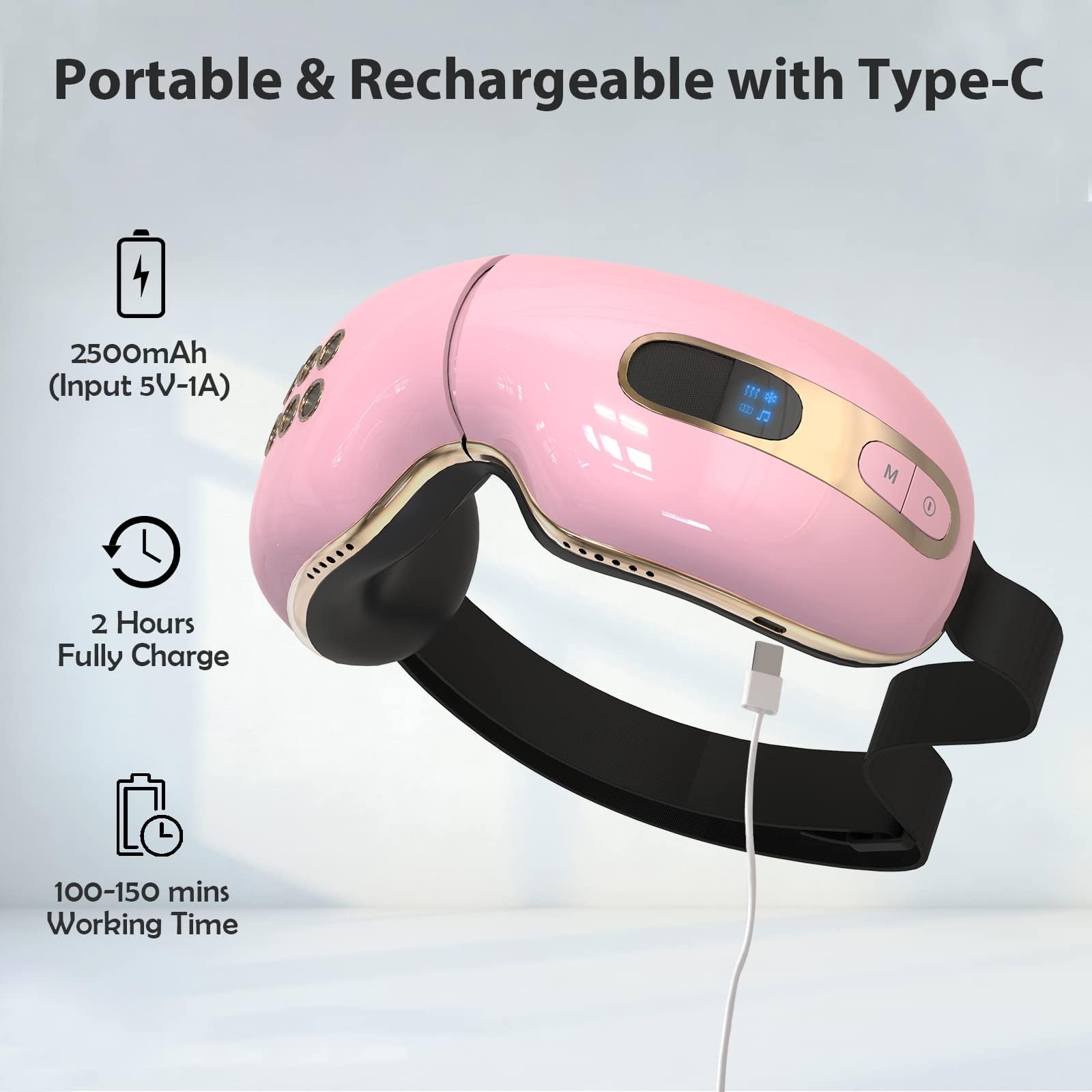 fmlave eye massager folds flat for easy storage and gifts