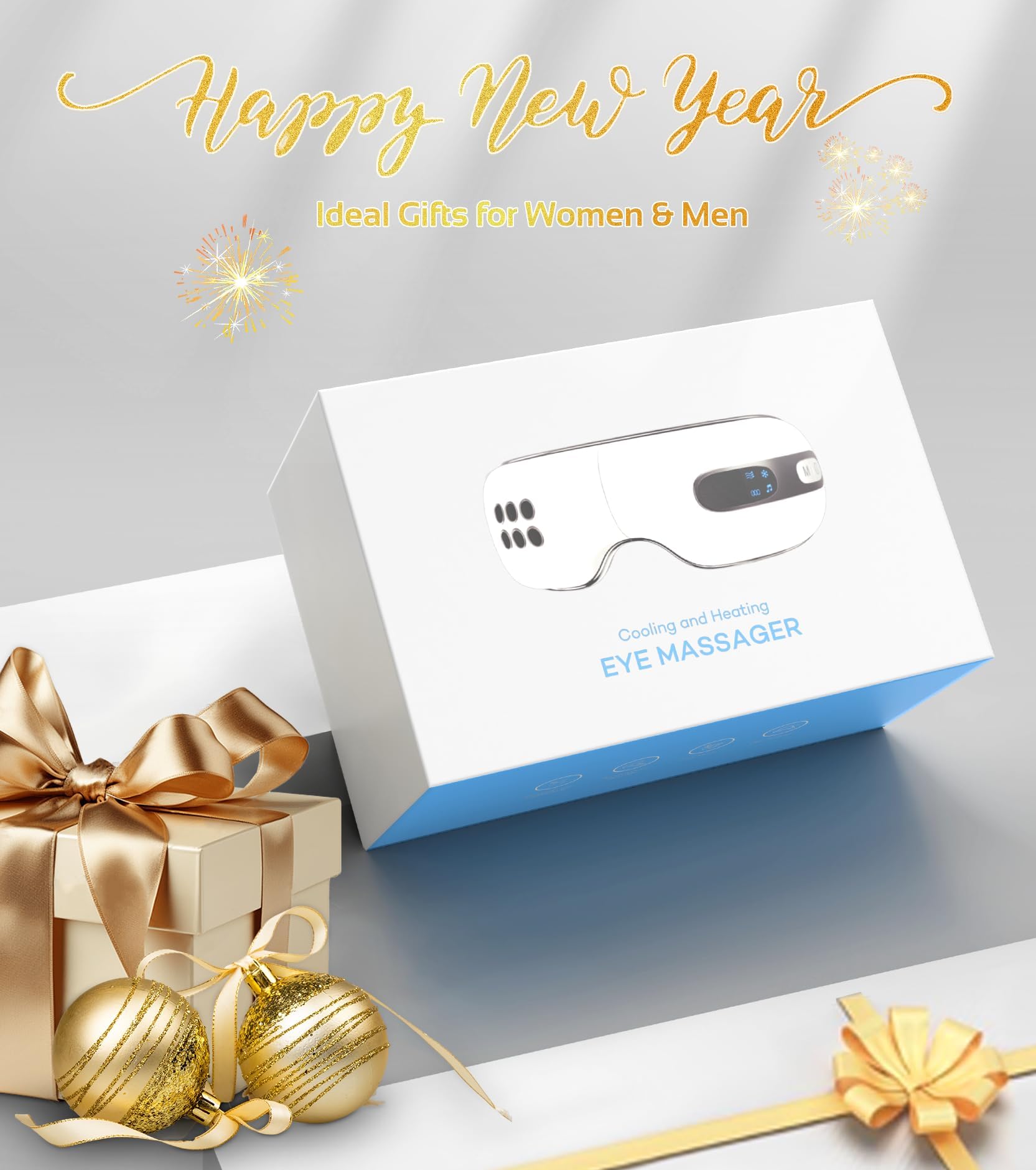 fmlave eye massager with heat scene showcases soothing compression for comfortable relaxation