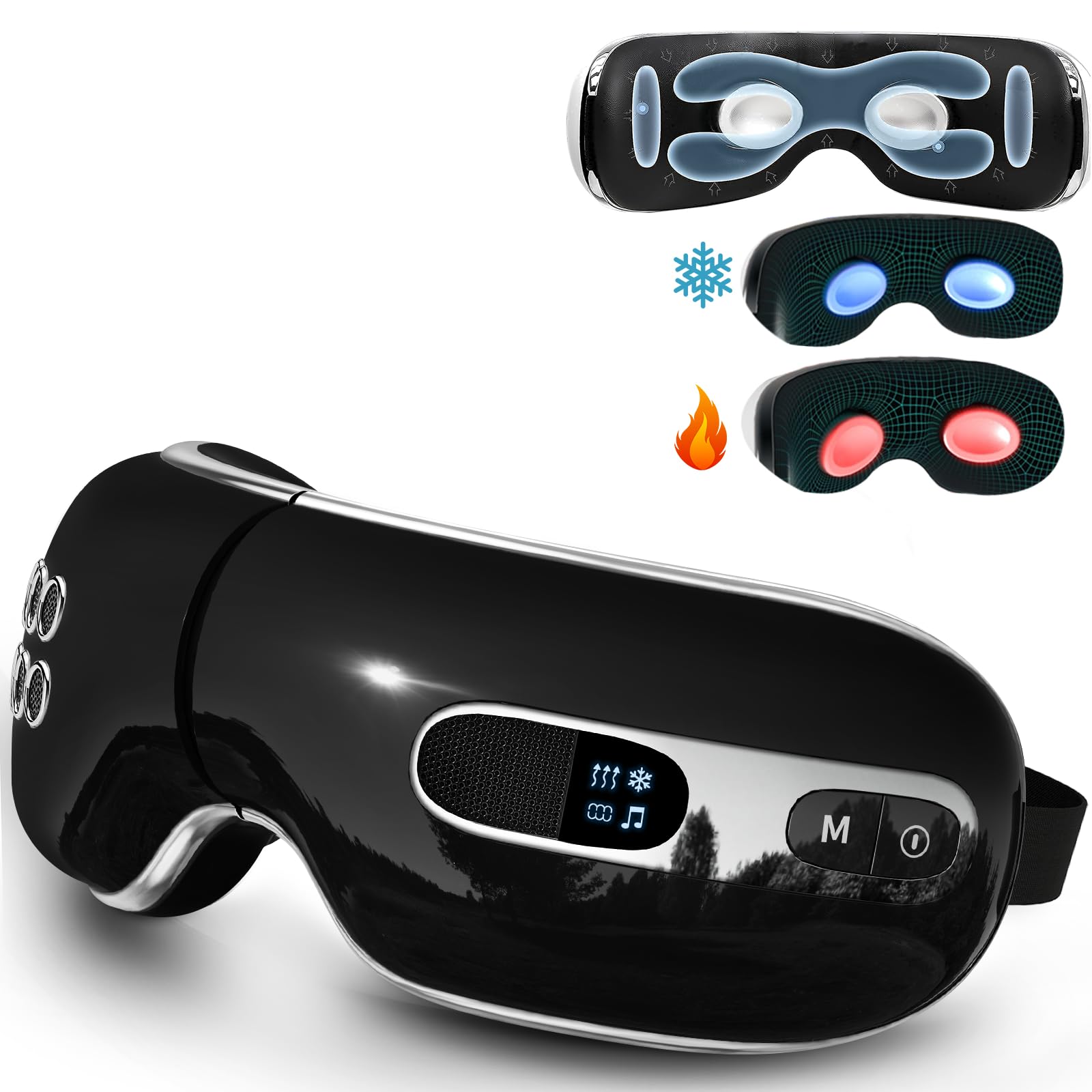 Fmlave Eye Massager with heat and cooling for soothing tired eyes.