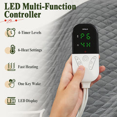 Focbeo heating pad shows six heat settings for customization