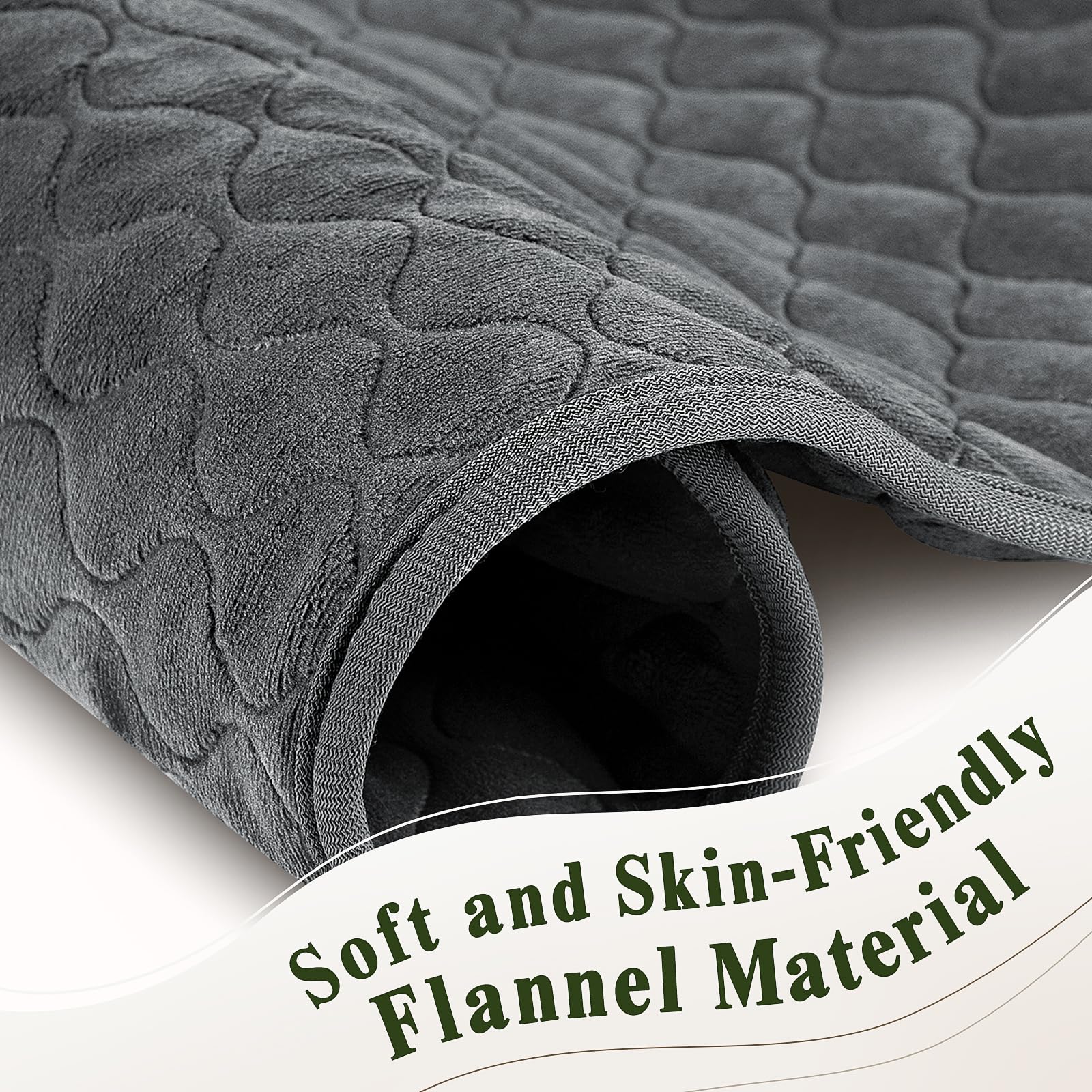 Focbeo gray 32x24 heating pad ready for use at home