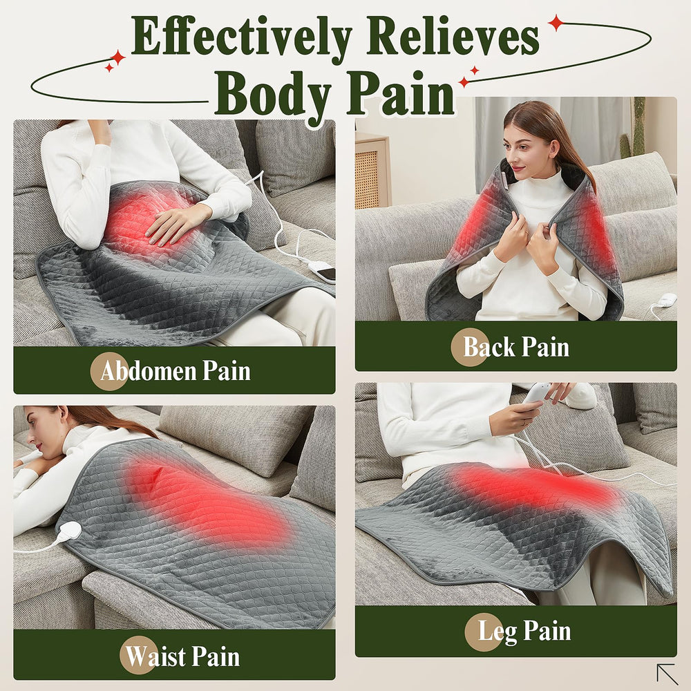 Focbeo pad across shoulders providing deep warmth