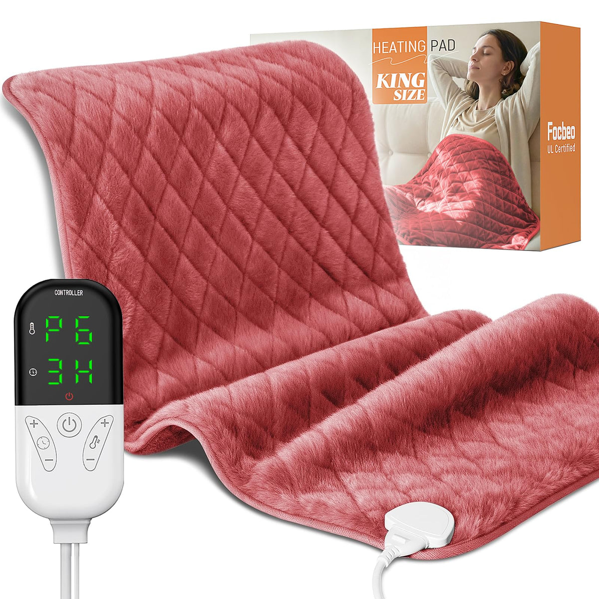 Focbeo electric heating pad targets back heat for fast muscle relief