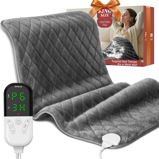 Focbeo king-size electric heating pad covers back and torso with even warmth