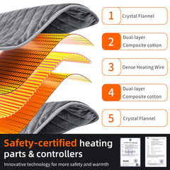 Focbeo heating pad with 6 heat settings offers personalized warmth for neck and back.