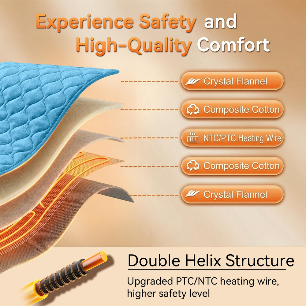 Focbeo heating pad is machine washable for easy cleaning.