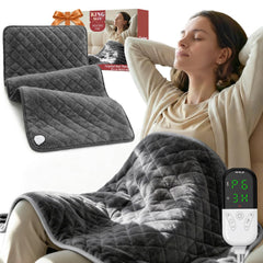 Focbeo king-size heating pad in bed providing full-body warmth and coverage