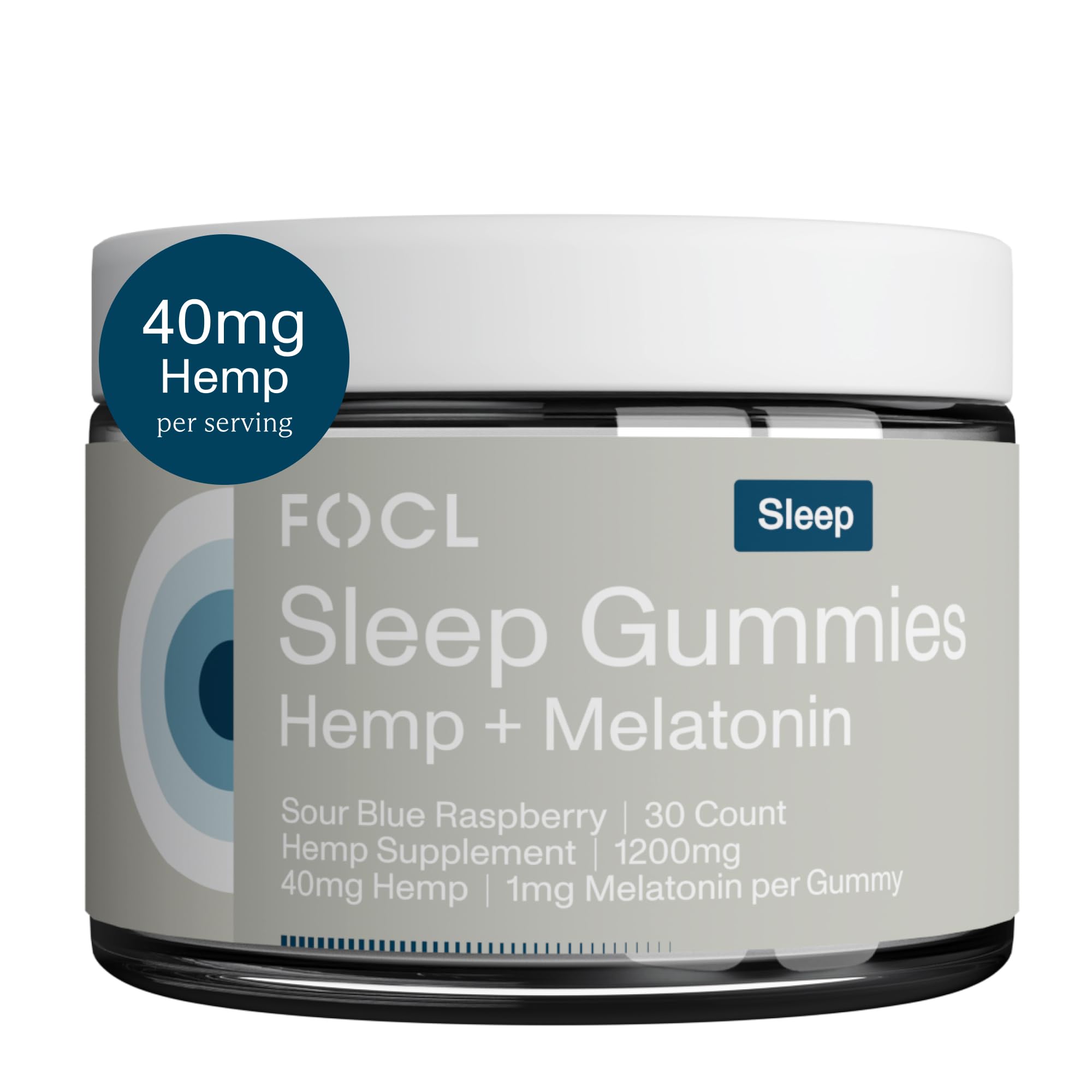 FOCL Sleep Gummies bottle front showing the product for nightly calm