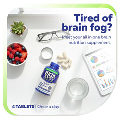 Detail of Focus Factor ingredients panel highlighting vitamins and minerals.