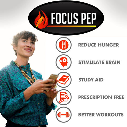 Focus Pep capsules closeup illustrate compact, convenient nootropic for daily focus.
