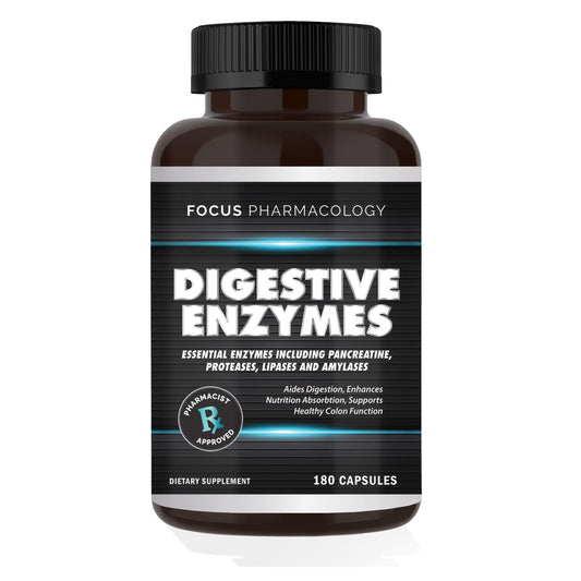 Focus Pharmacology 3-month supply packaging for ongoing enzyme support