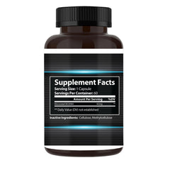 Close-up of Focus Pharmacology DHEA 50mg capsules, compact bottle for travel and routine use.