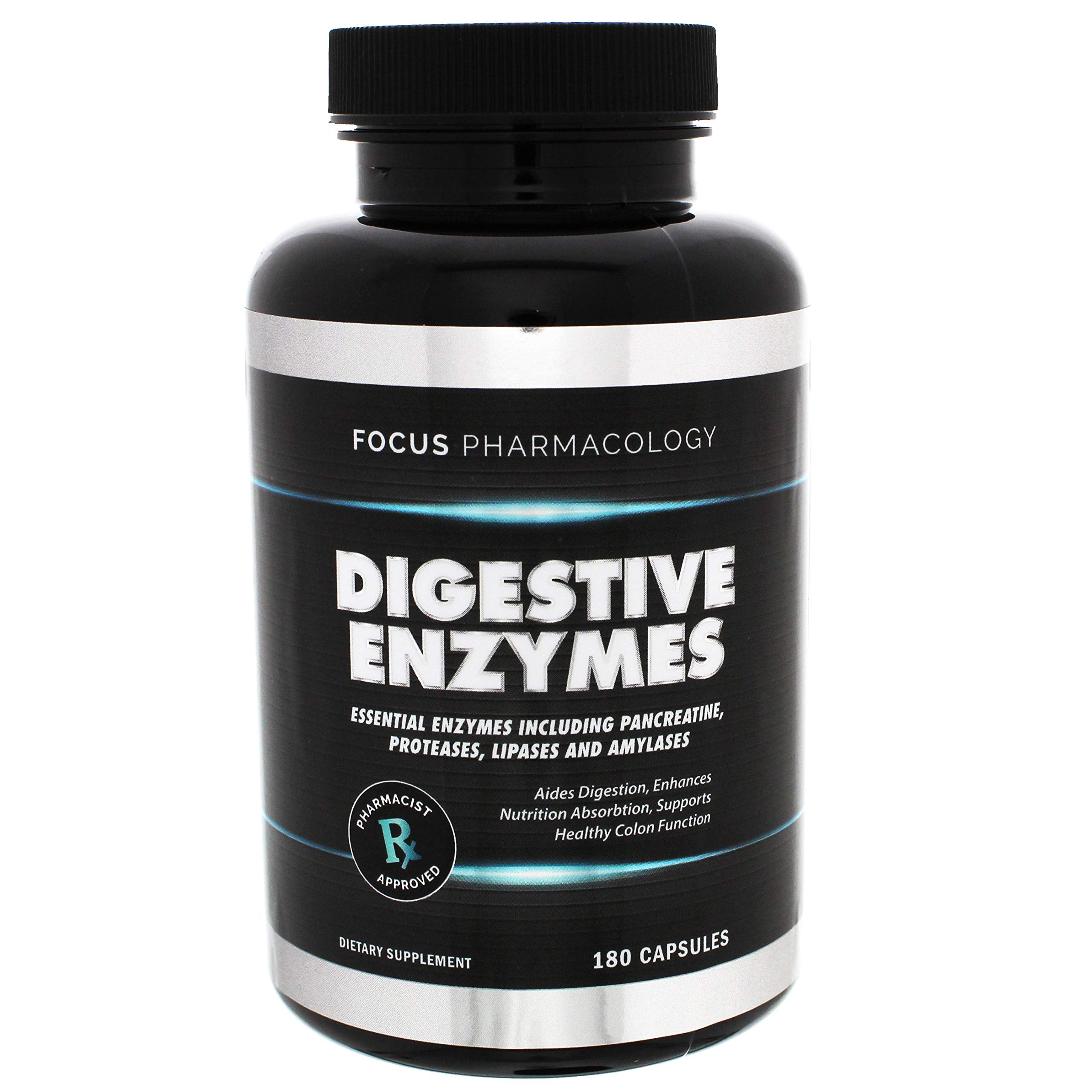 Focus Pharmacology digestive enzymes bottle for meal support
