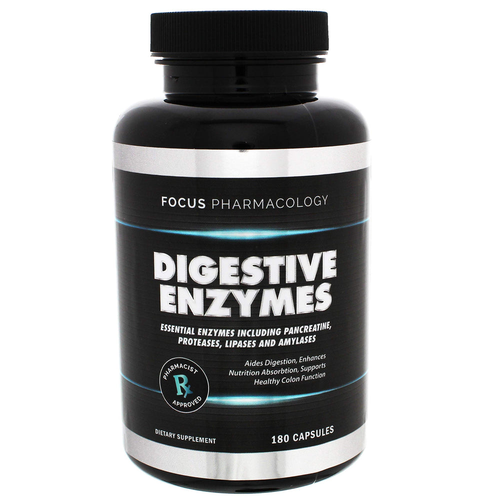 Focus Pharmacology digestive enzymes bottle for meal support