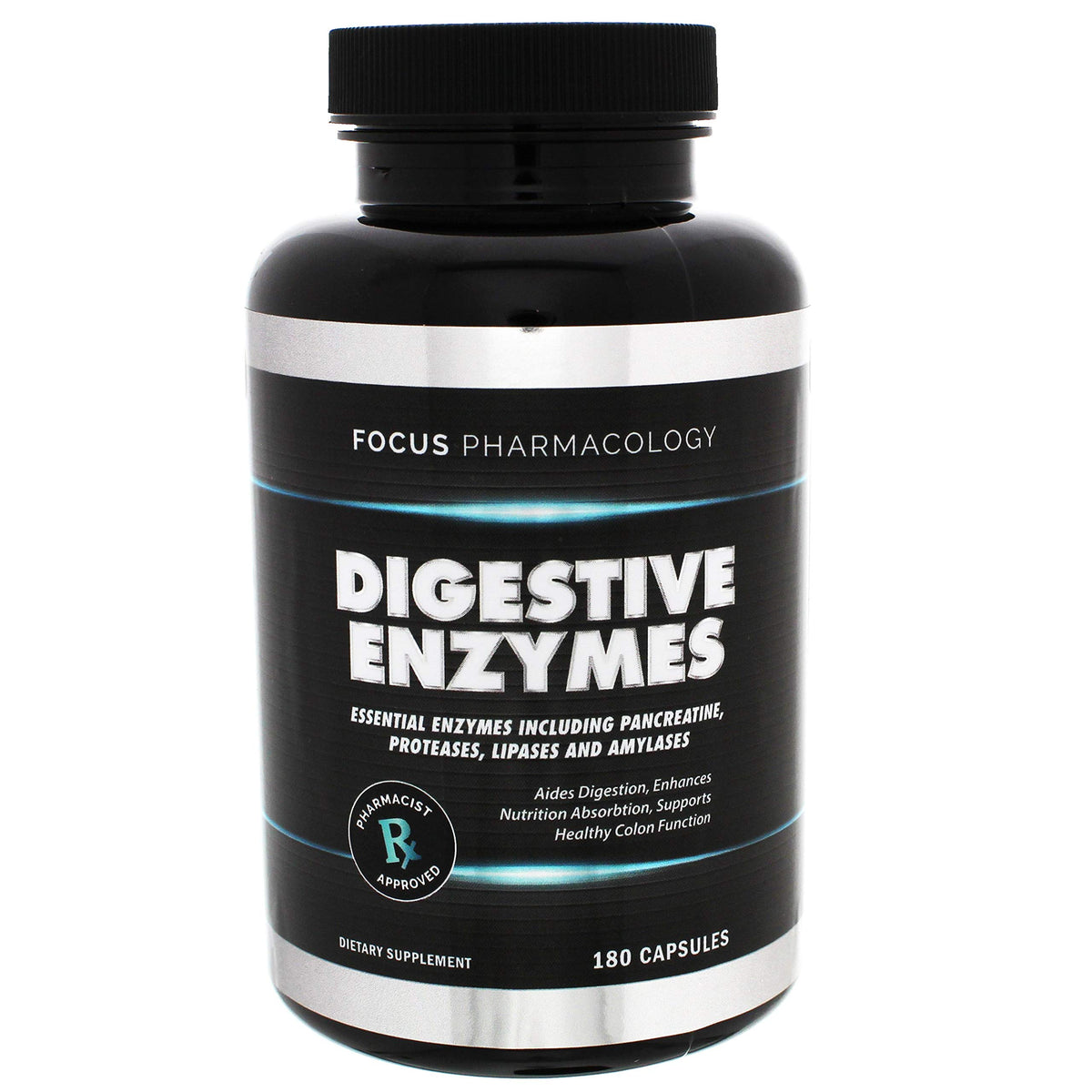 Focus Pharmacology digestive enzymes bottle for meal support