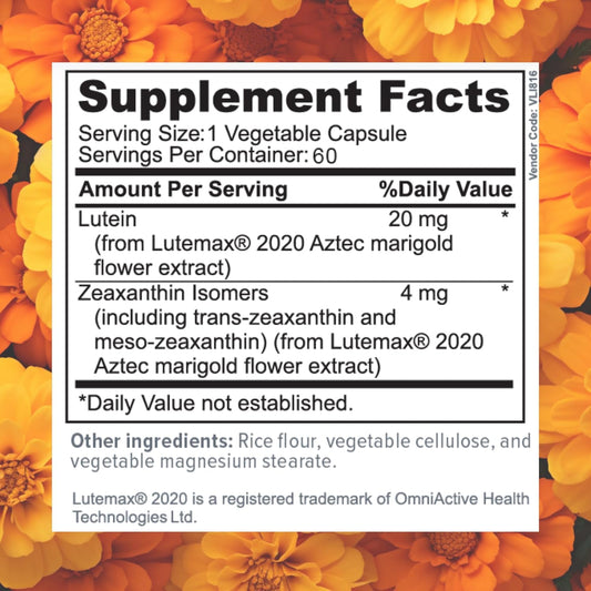Focus Vision Supplements lutein tablets pour showing easy daily intake for eye comfort.