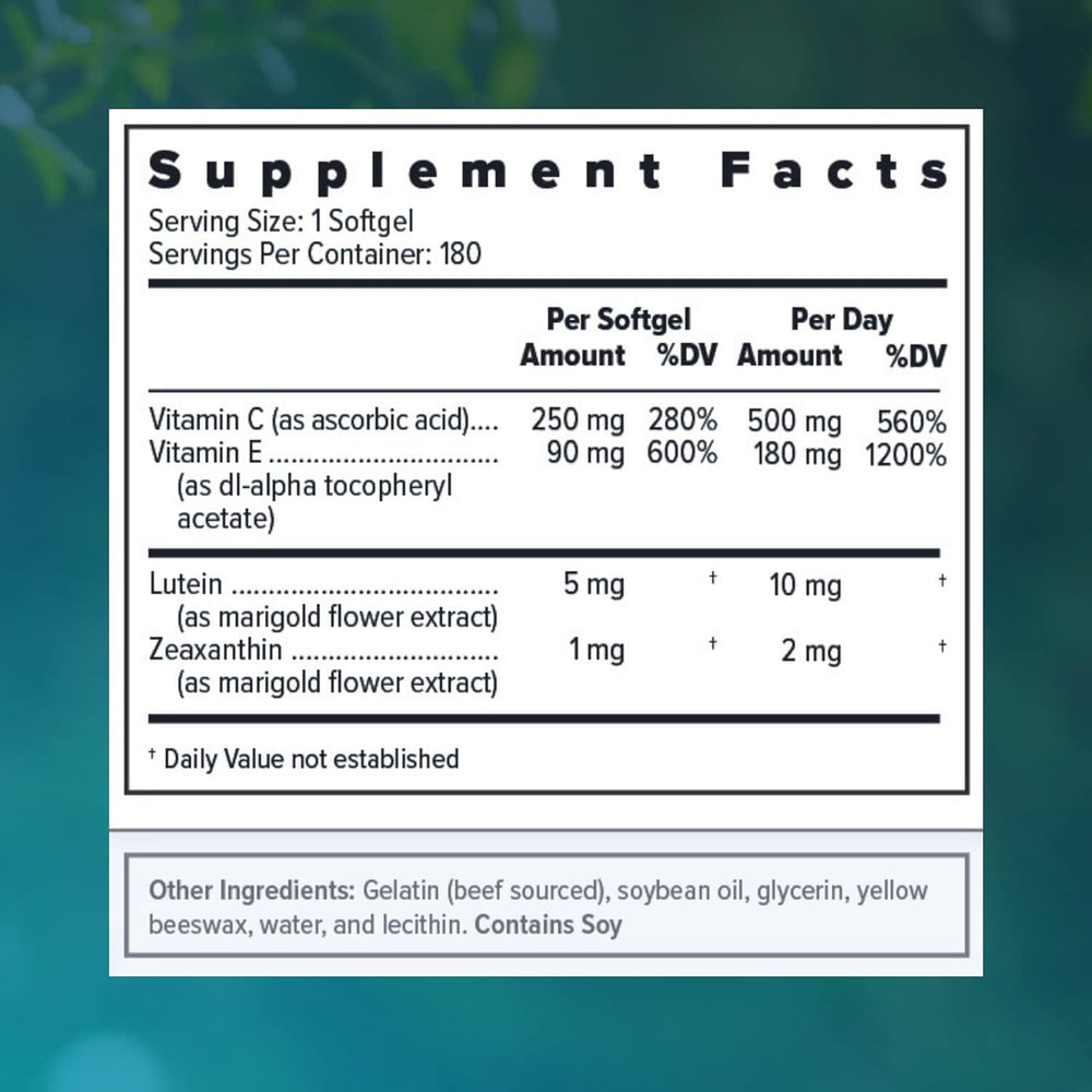 Focus Vision Focus Select Zinc Free softgels closeup emphasizing easy-to-swallow form for daily use.