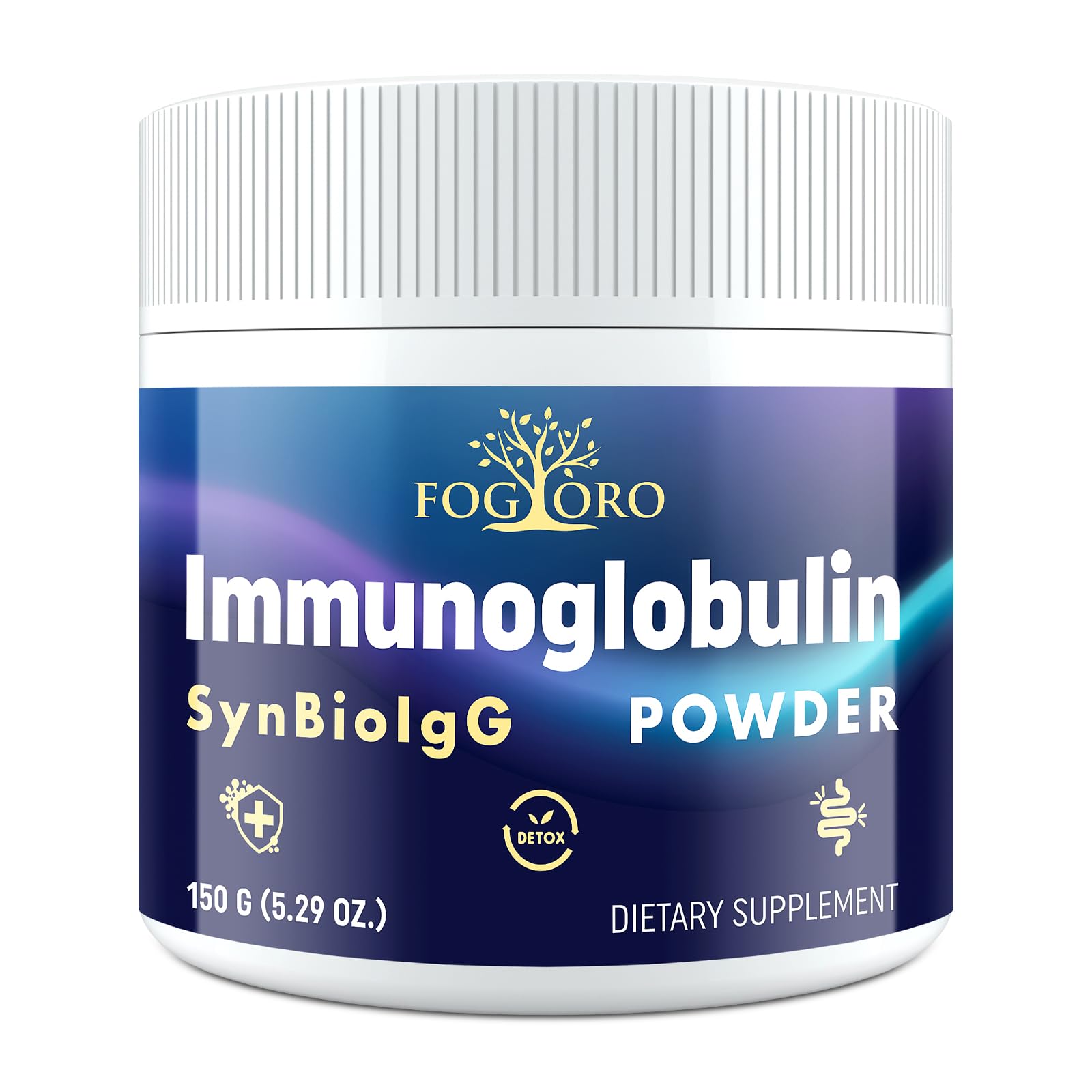 Fogoro IgG immunoglobulin tub—easy, dairy-free powder for daily use
