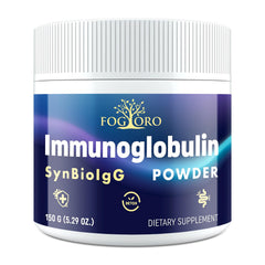 Fogoro IgG immunoglobulin tub—easy, dairy-free powder for daily use