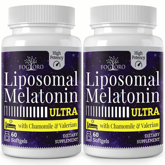 Fogoro Melatonin 60mg bottle close-up for nightly sleep routine