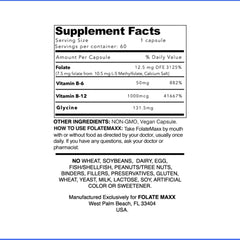 FOLATE MAXX dosing guide on box for routine