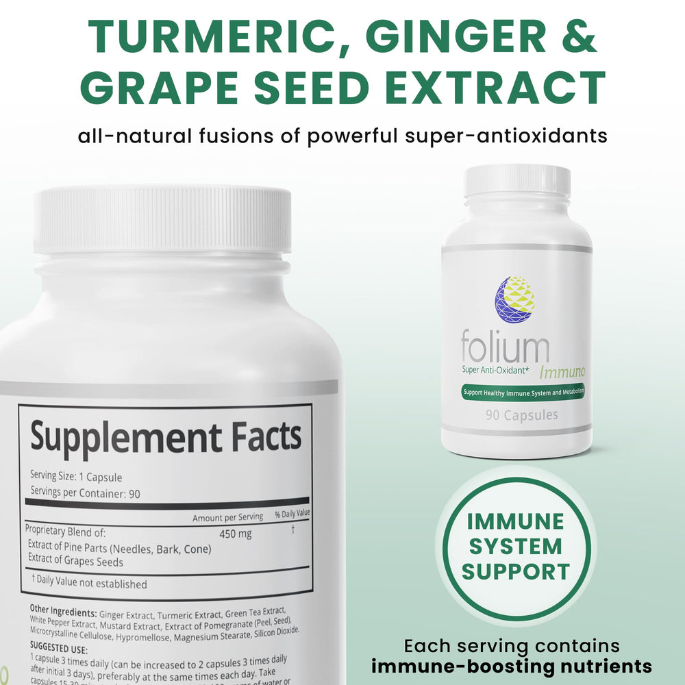 Folium Immuno capsules close-up for daily immune support
