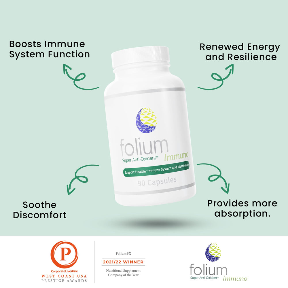 Pomegranate seed extract in Folium Immuno supporting antioxidant intake