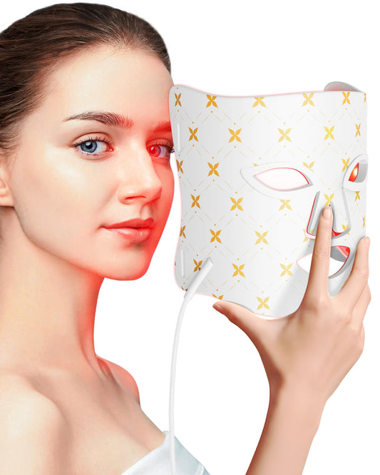 FOLOKE LED mask front view for at-home anti-aging sessions