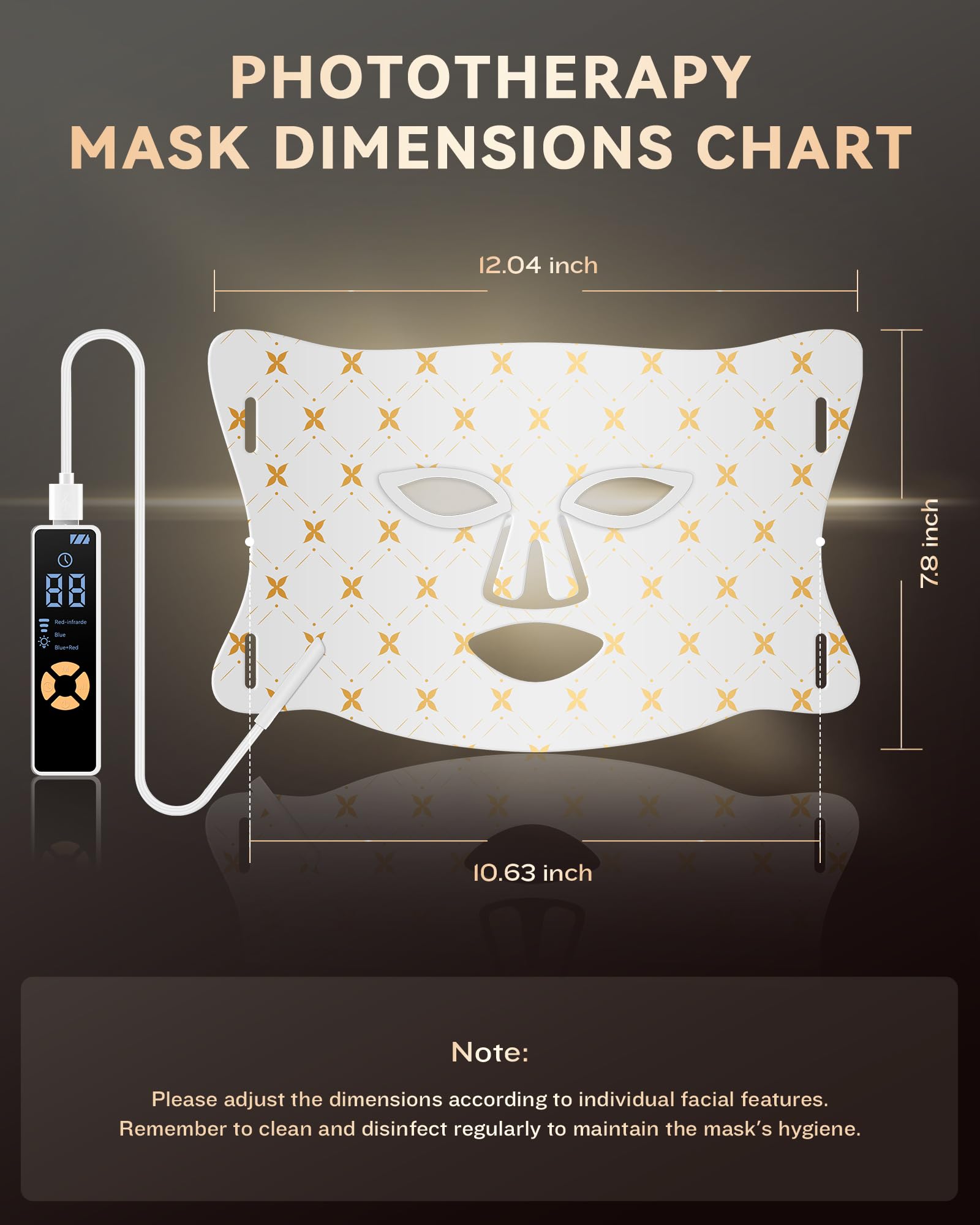 FOLOKE LED mask side view highlighting ergonomic wear