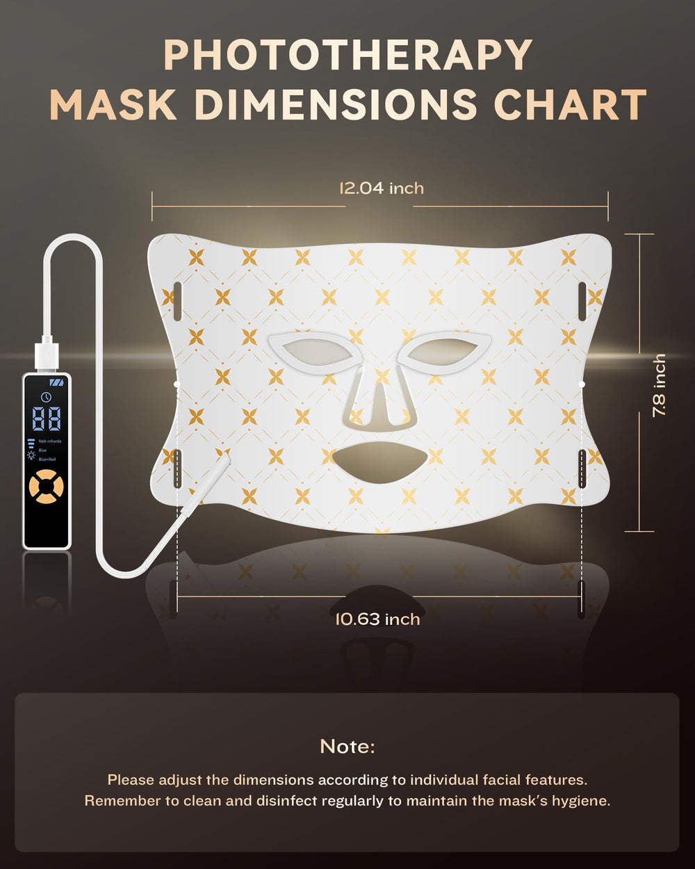 FOLOKE LED mask side view highlighting ergonomic wear