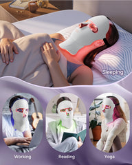 FOLOKE Sakura Pink compact mask suitable for home and travel use.