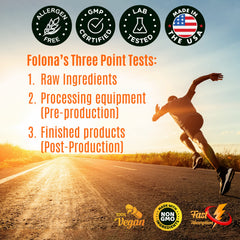 Folona keto-friendly vegan claim icon on the packaging.