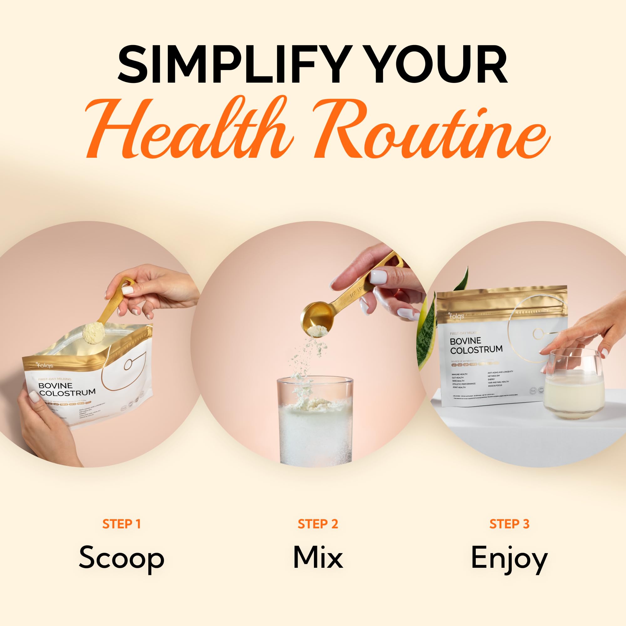 Folqs Bovine Colostrum Powder grass-fed source shown for trust