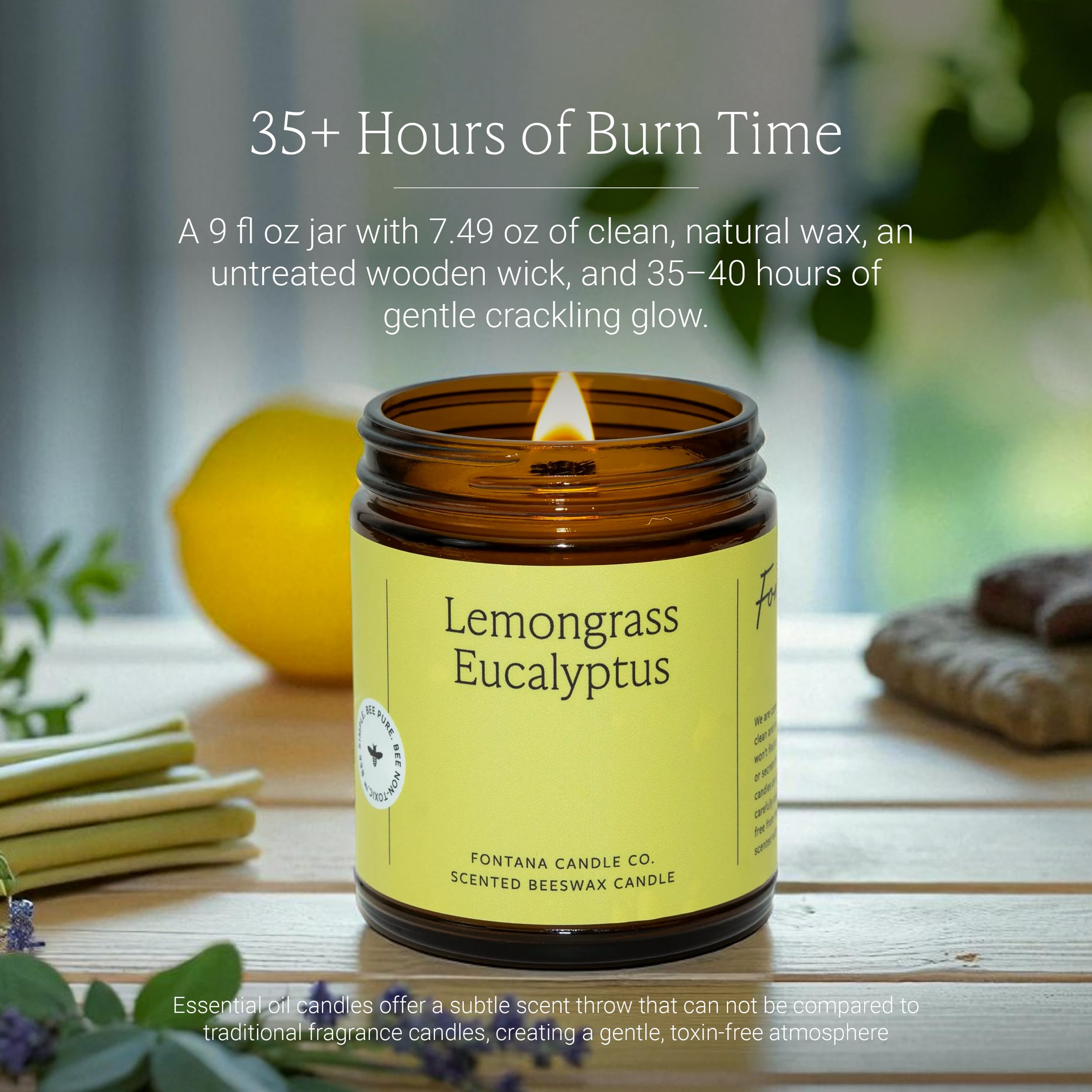 Fontana Candle Co clean burn wood wick enhances cozy evenings at home.