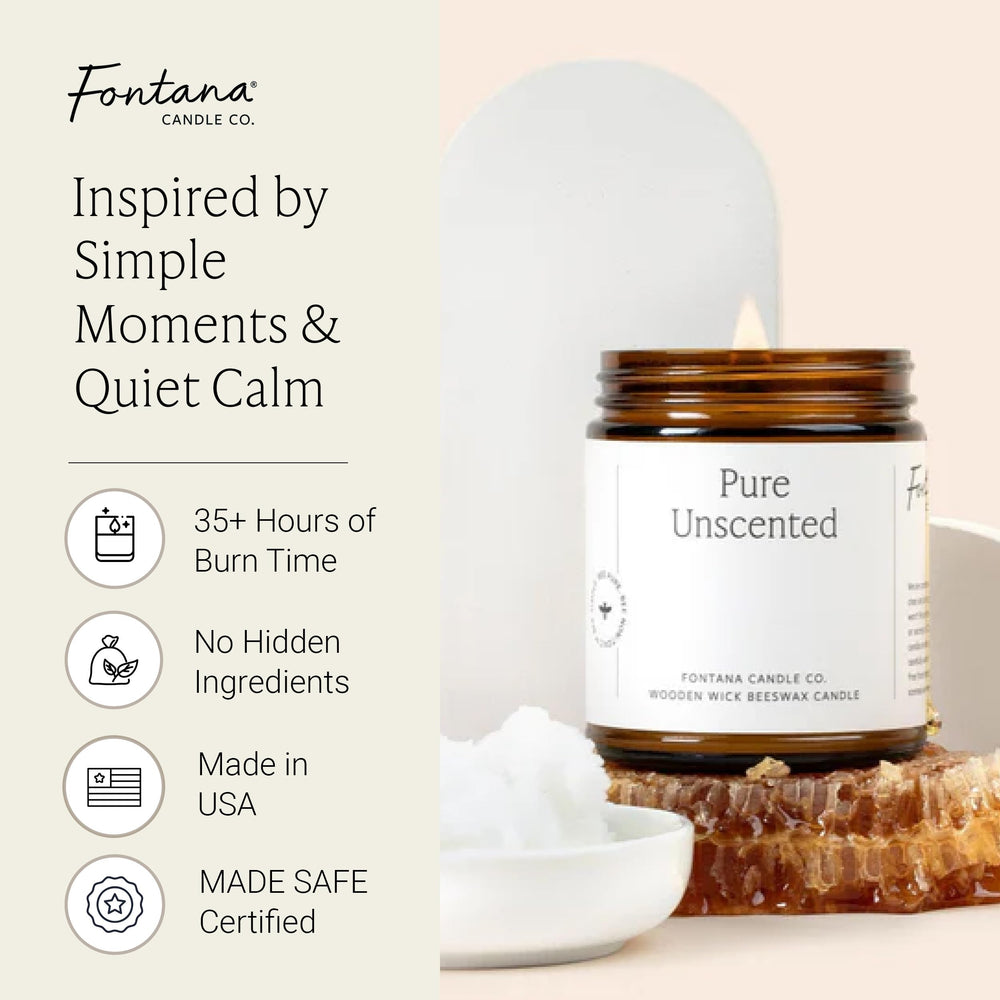 Fontana Candle Co coconut oil beeswax jar highlights natural ingredients