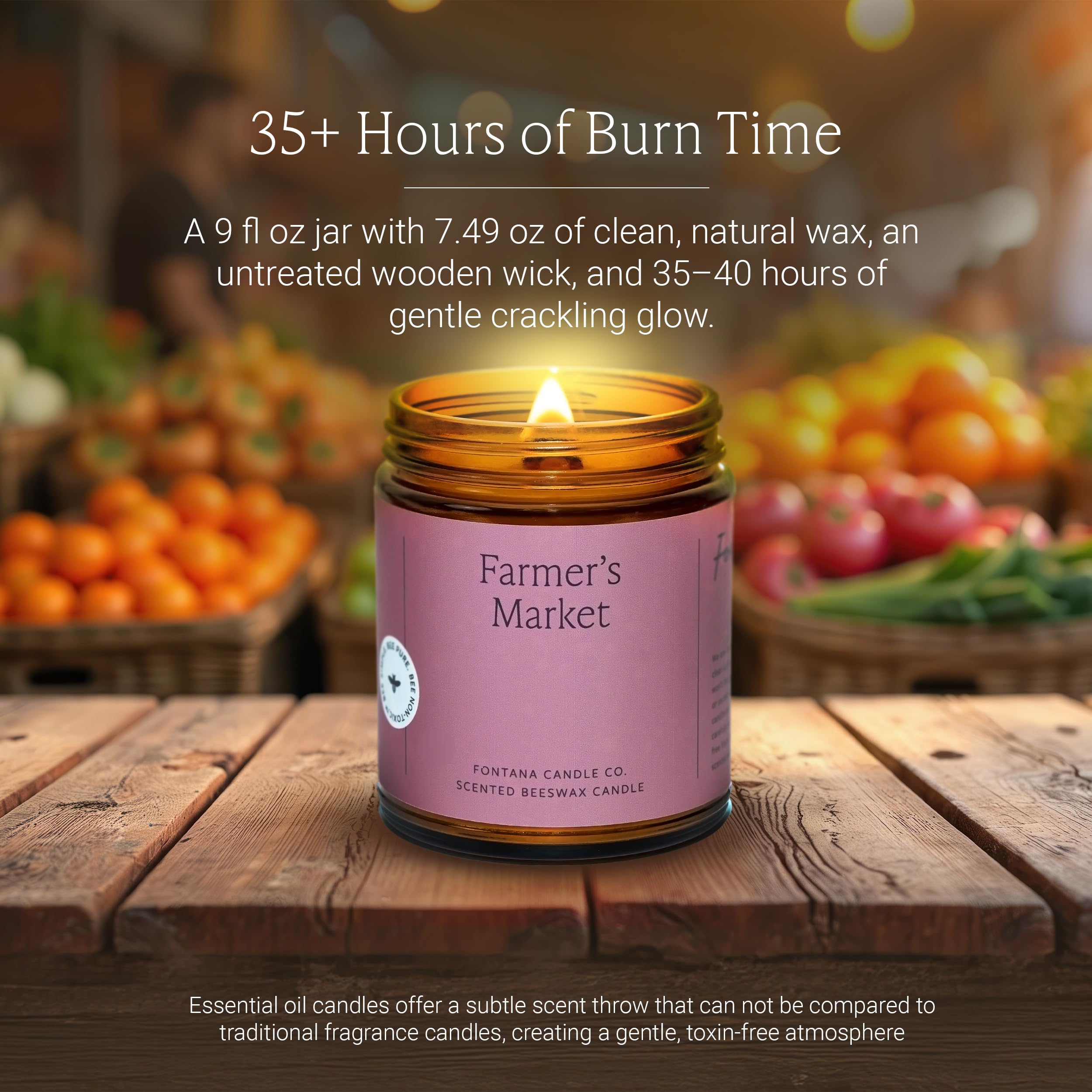 Fontana Candle Co wood wick crackle adds cozy evenings
