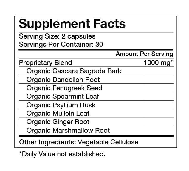 Food Over Drugs Colon Formula vegan gluten-free badge on packaging.