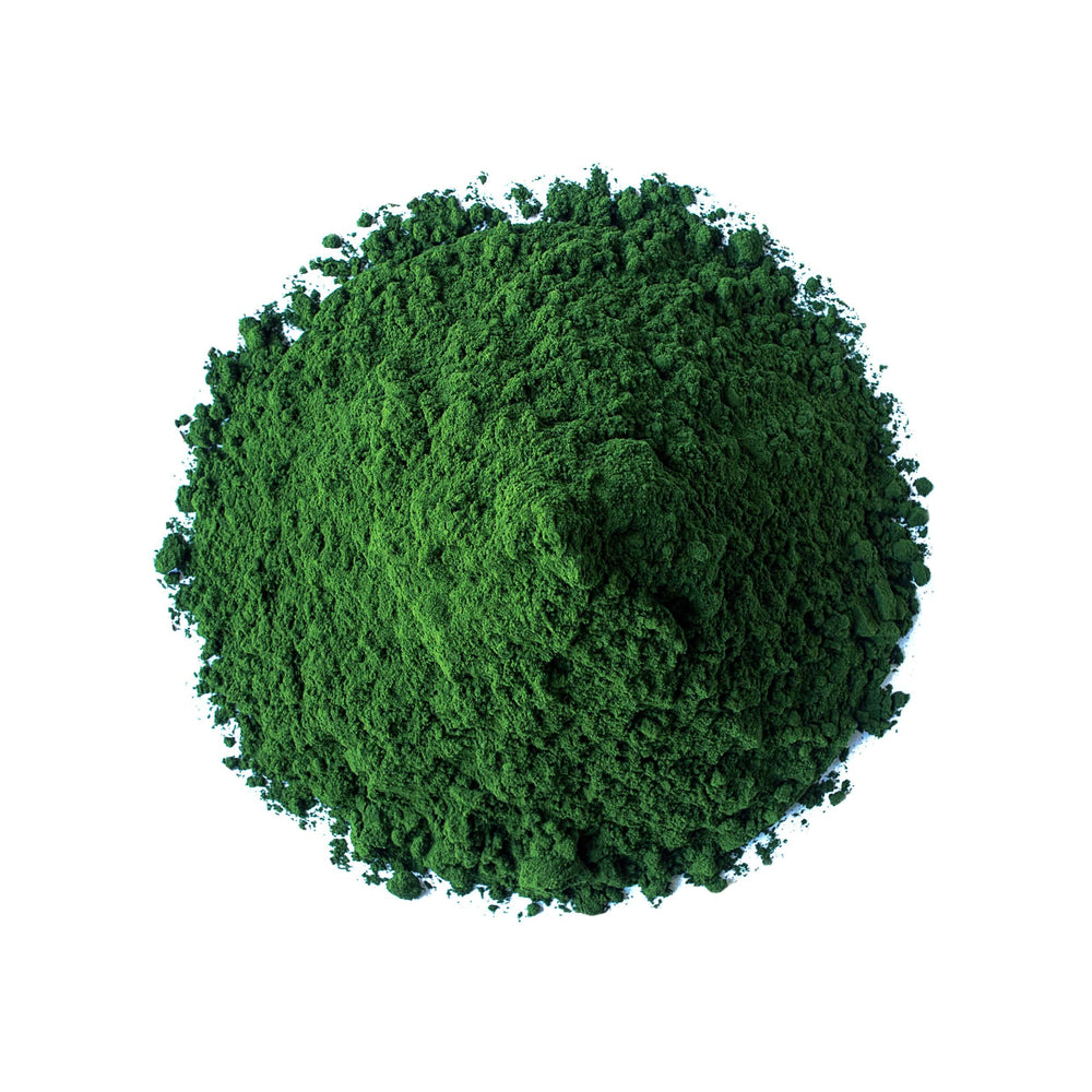 Food to Live algae powder bowl on porridge adds nutrients.