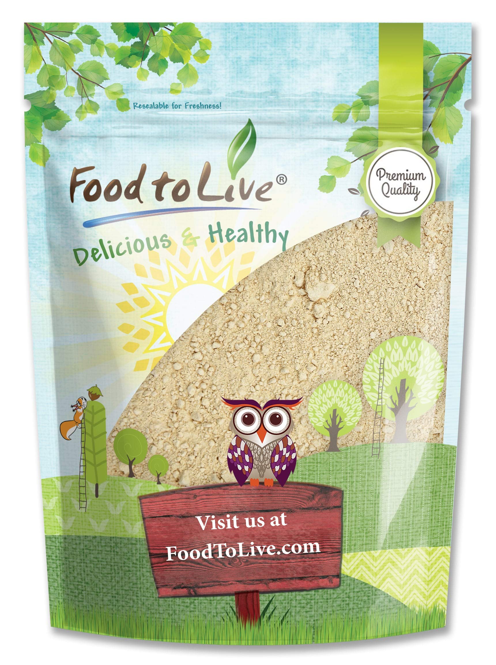 Food to Live Black Maca Powder bag front shows a versatile energy-boosting ingredient.