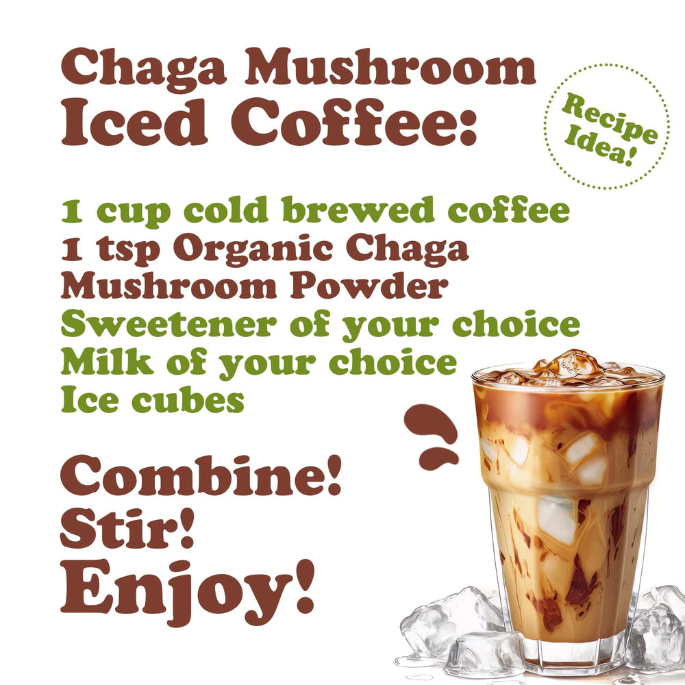 Closeup of Food to Live Chaga powder container showing natural quality