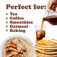 Chaga powder sprinkled on oatmeal for texture and color