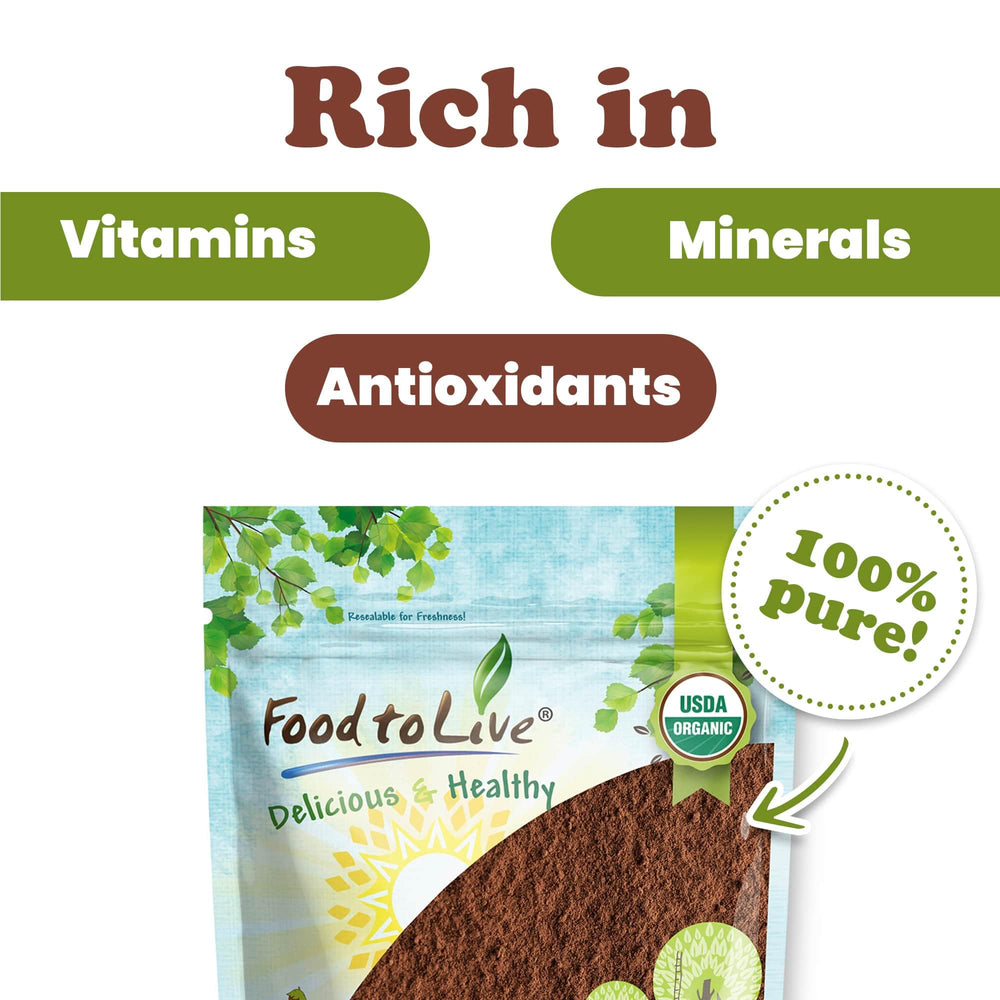 Food to Live Chaga powder sprinkled on oats or cereals for texture