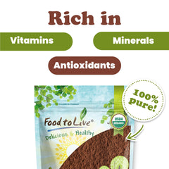 Food to Live Chaga powder on oatmeal highlights nutritious add-in for breakfast.
