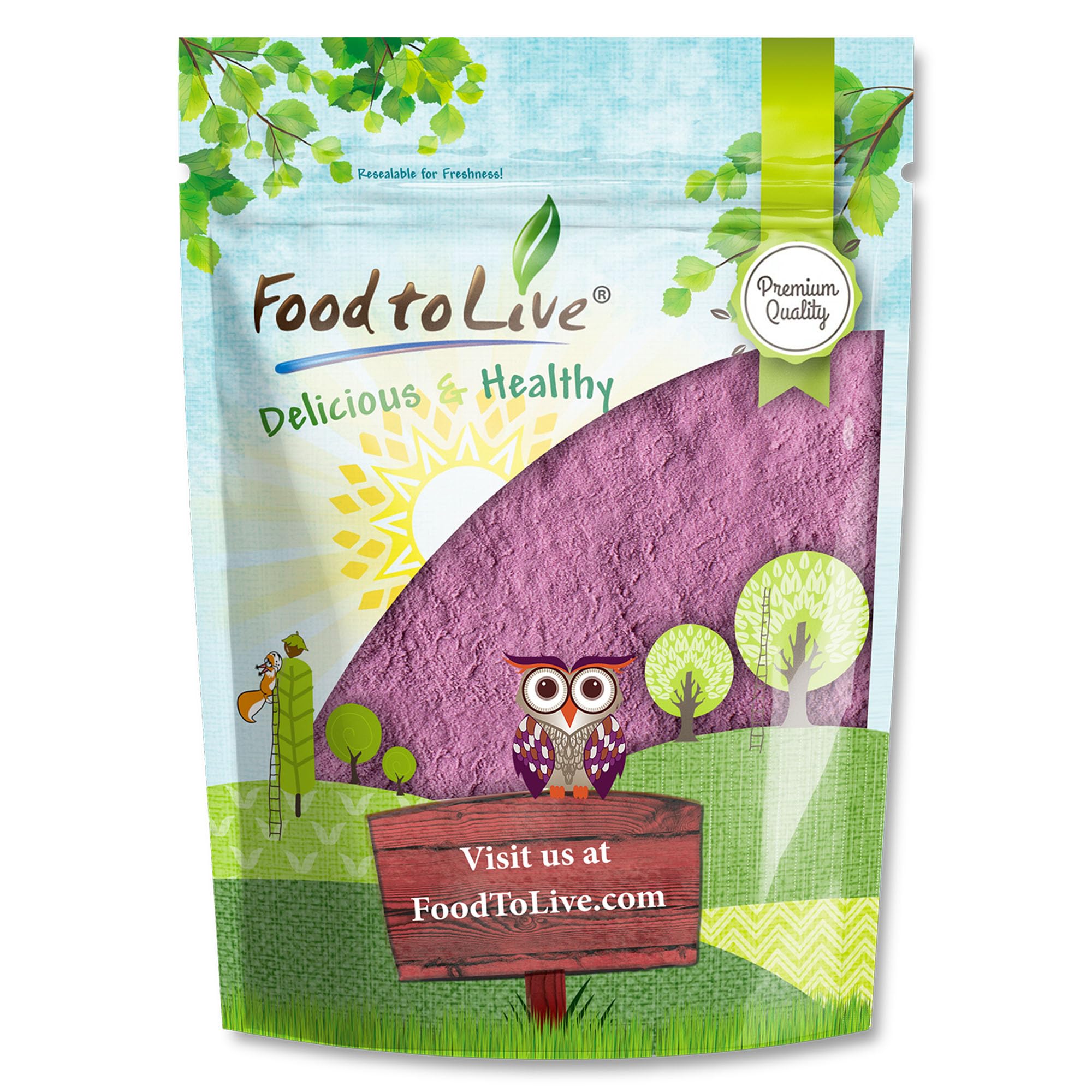 Food to Live tart cherry powder bottle displaying bold flavor for smoothies
