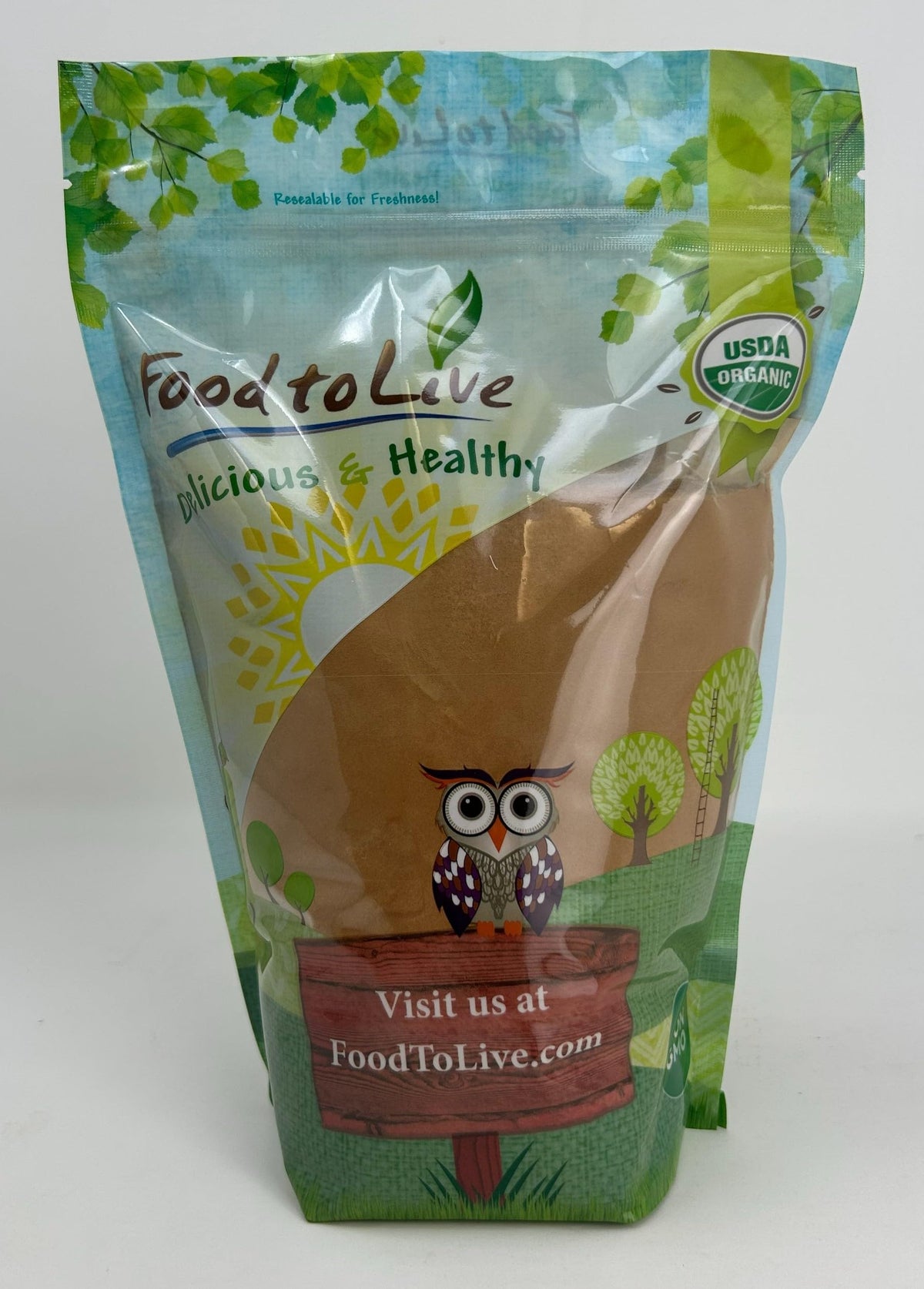 Food to Live Cordyceps powder bottle for daily smoothies