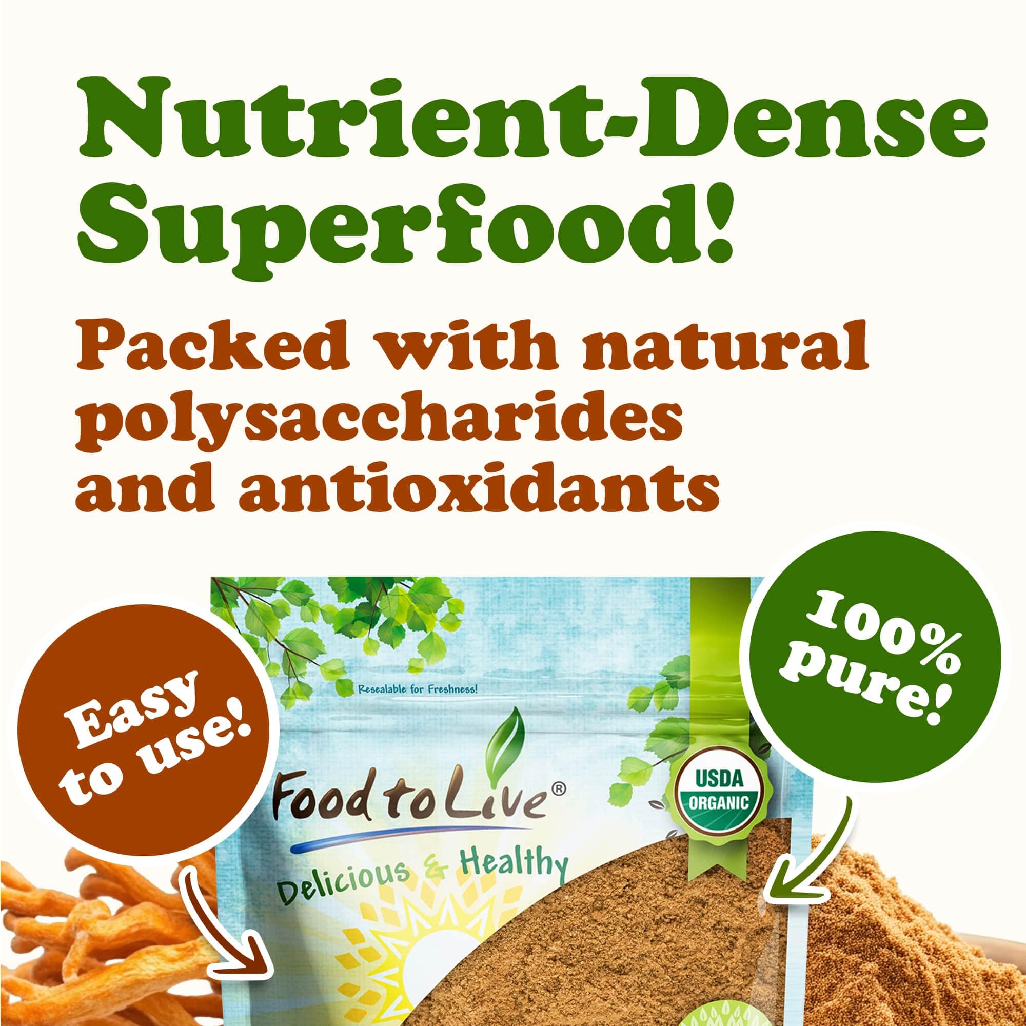 Food to Live powder added to baking for subtle flavor boost