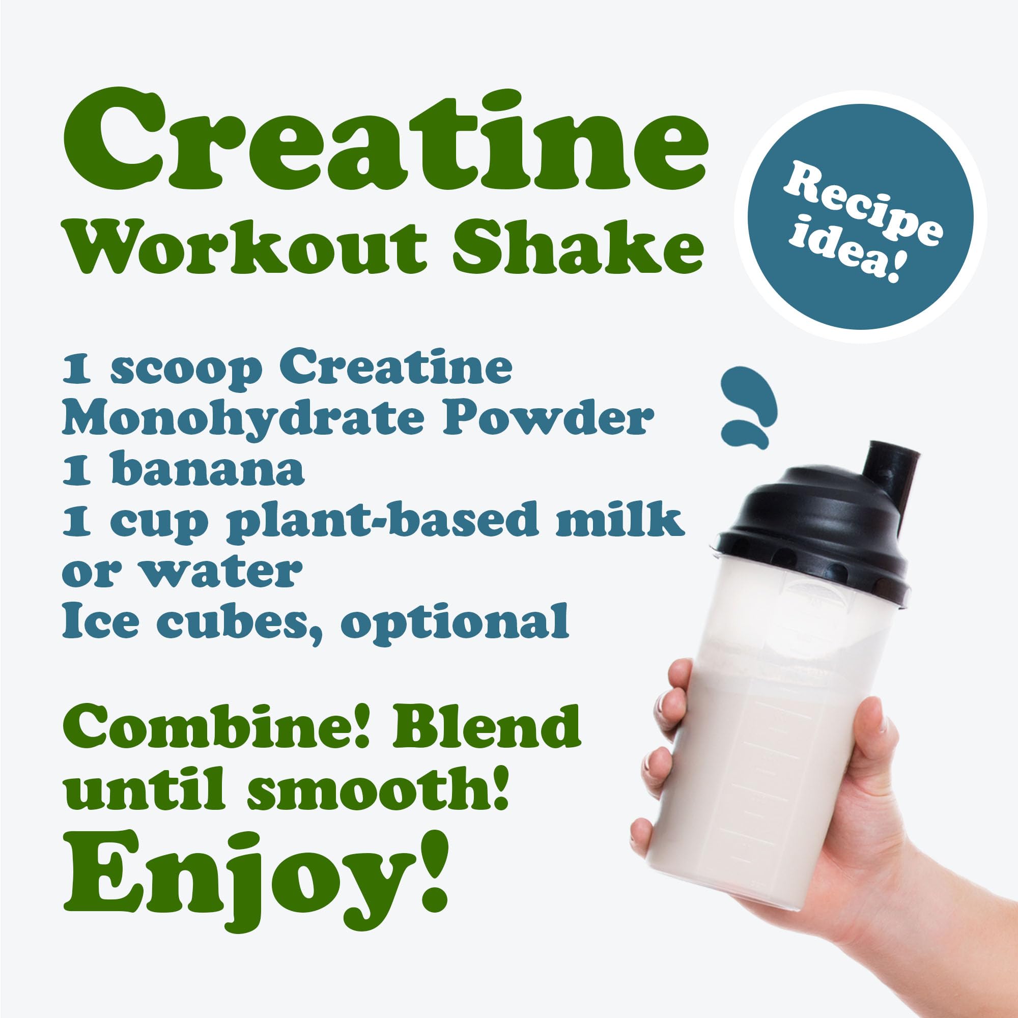 Food to Live Creatine Monohydrate storage in a cool dry place.