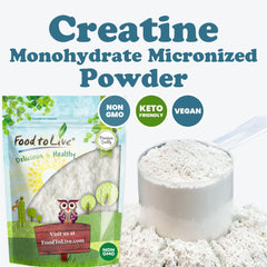 Food to Live Creatine Monohydrate vegan non-GMO formula.