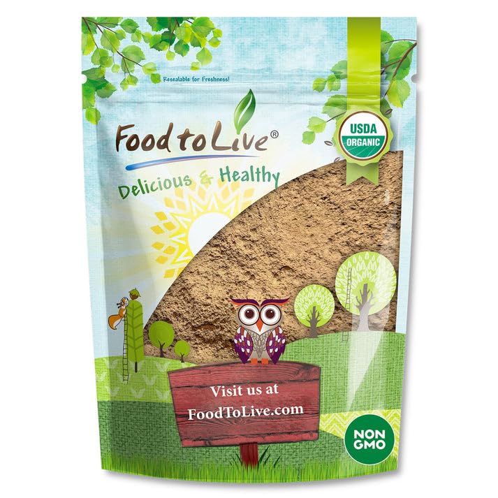 Food to Live Energize chocolate protein powder bag front for creamy smoothies