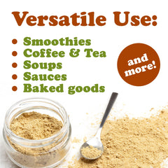 Food to Live Lion's Mane powder over oatmeal boosts texture and fiber